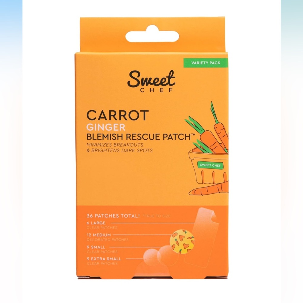 Sweet Chef Carrot Ginger Blemish Rescue Patches 36 Patches TikTok viral.
